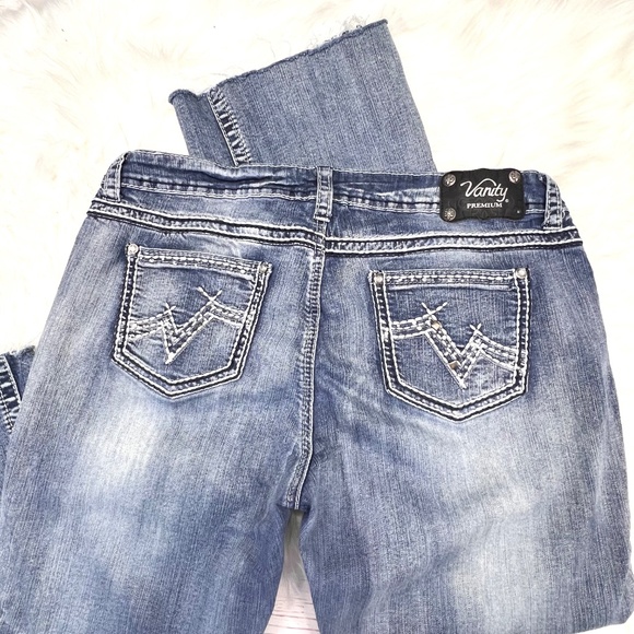 👖|•VANITY•| Raw Hem Boot Cut Jeans Size 32x28.5👖 - Picture 5 of 6